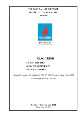 Giáo trình máy điện nghề thí nghiệm điện cao đẳng
