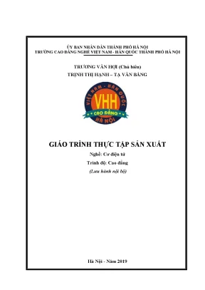 Giáo trình thực tập sản xuất nghề cơ điện tử cao đẳng