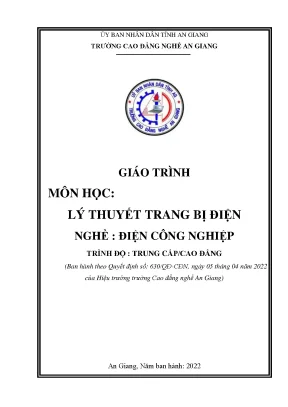 Giáo trình lý thuyết trang bị điện nghề điện công nghiệp trình độ cđtc
