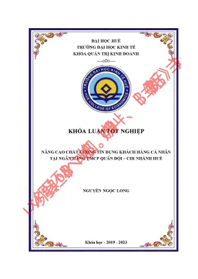 Nâng cao chất lượng tín dụng khách hàng cá nhân tại ngân hàng tmcp quân đội chi nhánh huế
