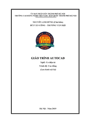 Giáo trình autocad nghề cơ điện tử cao đẳng