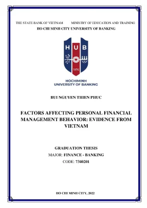 Factors affecting personal financial management behavior evidence from vietnam
