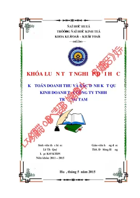Kế toán doanh thu và xác định kết quả kinh doanh tại công ty tnhh trường tam