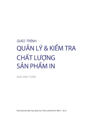 Giáo trình quản lý kiểm tra chất lượng sản phẩm in