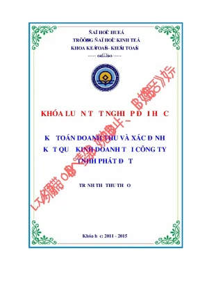 Kế toán doanh thu và xác định kết quả kinh doanh tại công ty tnhh phát đạt