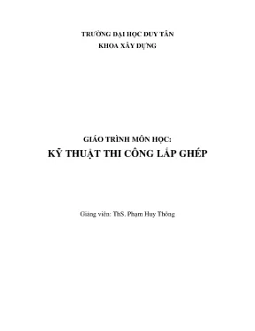 Giáo trình kỹ thuật thi công lắp ghép