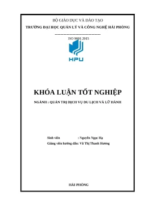 Khóa luận xây dựng chương trình du lịch học tập tại các di tích gắn với các trạng nguyên trên địa bàn thành phố hải phòng