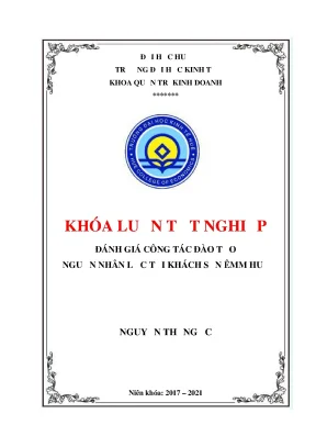 Khóa luận tốt nghiệp đánh giá chất lượng đào tạo nguồn nhân lực tại khách sạn êmm huế