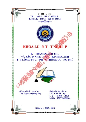 Khóa luận tốt nghiệp kế toán doanh thu và xác định kết quả kinh doanh tại công ty cổ phần thông quảng phú