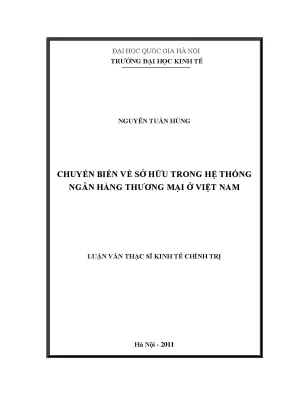 Luận văn thạc sĩ chuyển biến về sở hữu trong hệ thống ngân hàng thương mại ở việt nam
