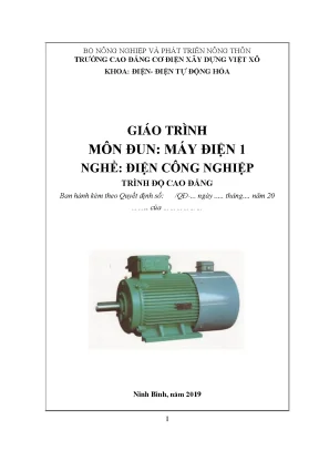 Giáo trình máy điện 1 nghề điện công nghiệp cao đẳng