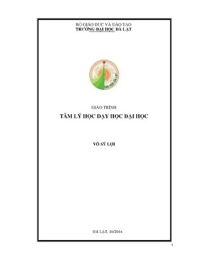 Giáo trình tâm lý học dạy học đại học