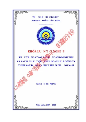 Kế toán doanh thu và xác định kết quả kinh doanh tại công ty tnhh xây dựng và phát triển phương nam