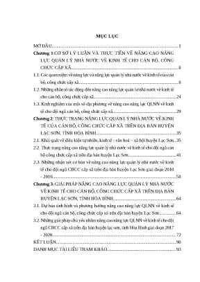 Luận văn nâng cao năng lực quản lý nhà nước về kinh tế cho cán bộ công chức cấp xã trên địa bàn huyện lạc sơn tỉnh hòa bình