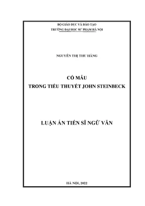 Luận án tiến sĩ ngữ văn cổ mẫu trong tiểu thuyết john steinbeck