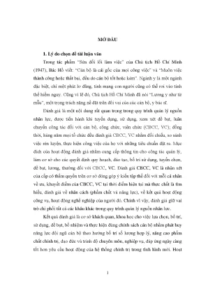 Luận án đánh giá viên chức các phòng chức năng ở bệnh viện phụ sản hà nội