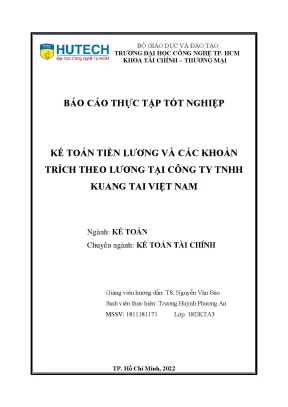 Kế toán tiền lương và các khoản trích theo lương tại công ty tnhh kuang tai việt nam