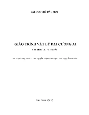 Giáo trình vật lý đại cương a1