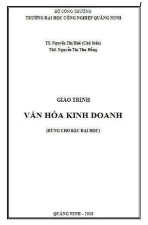 Giáo trình văn hóa kinh doanh