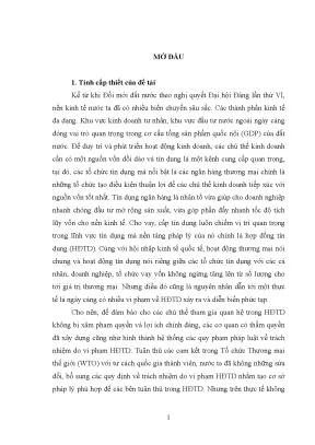 Luận văn trách nhiệm do vi phạm hợp đồng tín dụng từ thực tiễn ngân hàng ngoại thương việt nam vietcombank chi nhánh quảng ngãi