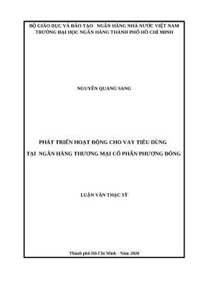 0438 phát triển hoạt động cho vay tiêu dùng tại nhtm cp phương đông luận văn thạc sĩ tcnh nguyễn quang sang huỳnh xuân hiệp tp hcm đh nh hcm 2020 81 1