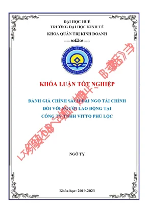 Đánh giá chính sách đãi ngộ tài chính đối với người lao động tại công ty tnhh vitto phú lộc