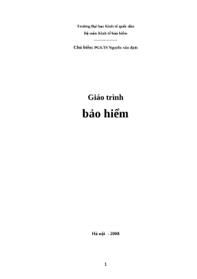 Giáo trình bảo hiểm 2008