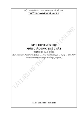 Giáo trình môn học giáo dục thể chất trình độ cao đẳng
