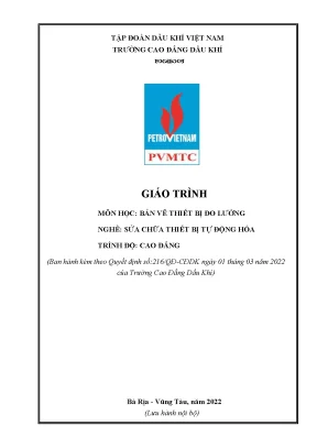 Giáo trình bản vẽ thiết bị đo lường nghề sửa chữa thiết bị tự động hóa cao đẳng