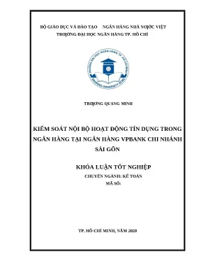 0889 kiểm soát nội bộ hoạt động tín dụng trong nh tại nh vp bank chi nhánh sài gòn khóa luận kế toán kiểm toán trương quang minh nguyễn thị loan tp hcm