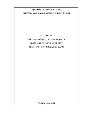 Giáo trình kỹ thuật may ngành công nghệ may trình độ trung cấp cao đẳng