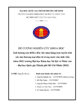 Nckh anh huong cua kols den viec mua hang truc tuyen cua sinh vien