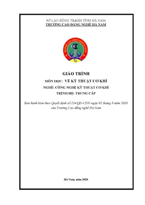Giáo trình vẽ kỹ thuật cơ khí nghề công nghệ kỹ thuật cơ khí trung cấp
