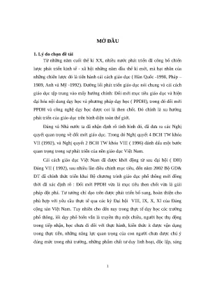 Luận văn quản lý giáo dục biện pháp quản lý hoạt động dạy học theo định hướng đổi mới phương pháp dạy học của hiệu trưởng ở các trường tiểu học huyện đắk r lấp