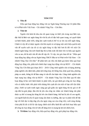1034 hiệu quả hoạt động huy động vốn tại nhtm cp đầu tư và phát triển việt nam chi nhánh vũng tàu côn đảo luận văn thạc sĩ tcnh nguyễn thị dung lý hoàn