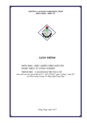 Giáo trình điều khiển điện khí nén nghề điện tử công nghiệp cđtc