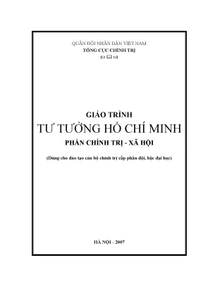 Giáo trình tư tưởng hồ chí minh phần chính trị xã hội