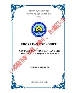 Xây dựng quy trình bán hàng cho công ty tnhh xuất nhập khẩu htv huế