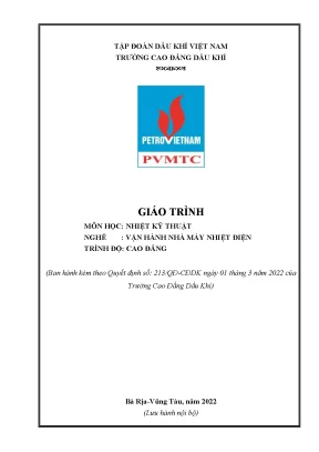 Giáo trình nhiệt kỹ thuật nghề vận hành nhà máy nhiệt điện cao đẳng