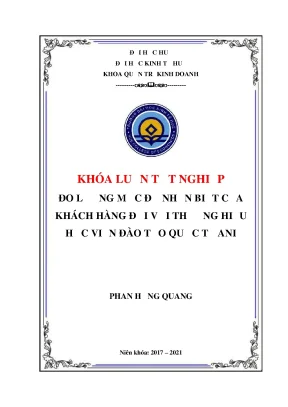 Khóa luận tốt nghiệp đo lường mức độ nhận biết của khách hàng đối với thương hiệu học viện đào tạo quốc tế ani