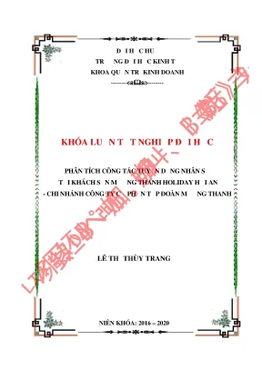 Khóa luận tốt nghiệp phân tích công tác tuyển dụng nhân sự tại khách sạn mường thanh holiday hội anchi nhánh công ty cổ phần tập đoàn mường thanh