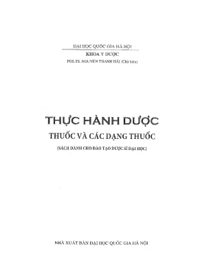 Thực hành dược thuốc và các dạng thuốc