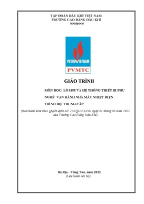 Giáo trình lò hơi và hệ thống thiết bị phụ nghề vận hành nhà máy nhiệt điện trung cấp