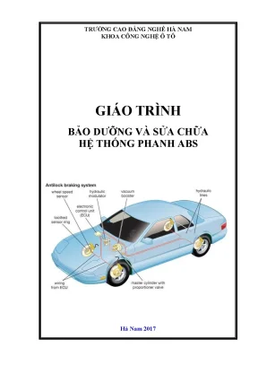 Giáo trình bảo dưỡng và sửa chữa hệ thống phanh abs nghề công nghệ ô tô cao đẳng