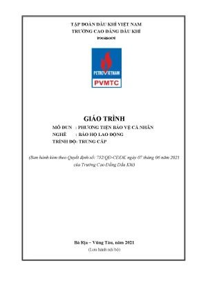 Giáo trình phương tiện bảo vệ cá nhân nghề bảo hộ lao động trung cấp
