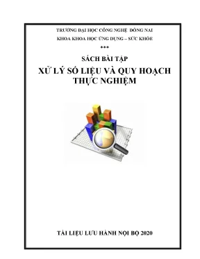 Sách bài tập xử lý số liệu và quy hoạch thực nghiệm