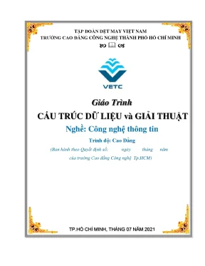 Giáo trình cấu trúc dữ liệu và giải thuật ngành nghề công nghệ thông tin trình độ cao đẳng