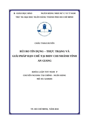 0314 rủi ro tín dụng tại nhtm cp đầu tư và phát triển việt nam chi nhánh tỉnh an giang khóa luận tốt nghiệp đại học châu thảo duyên tp hcm đh nh 2018