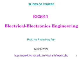Electrical electronic engineering ee2011 sep2022