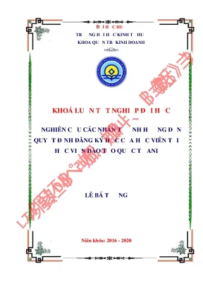 Khóa luận tốt nghiệp nghiên cứu các nhân tố ảnh hưởng đến quyết định đăng ký học của học viên tại học viện đào tạo quốc tế ani